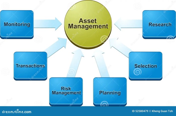 Asset management diagram business illustration strategy infographic concept stock preview